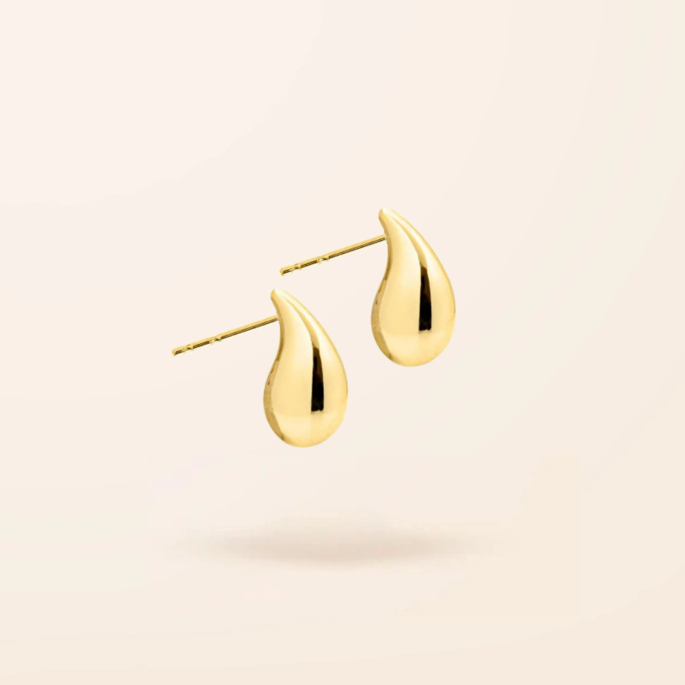 10K Gold Mini Pear Stud Earrings