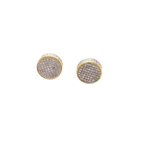 10K Yellow Gold 0.31Ctw Circle Diamond Earrings