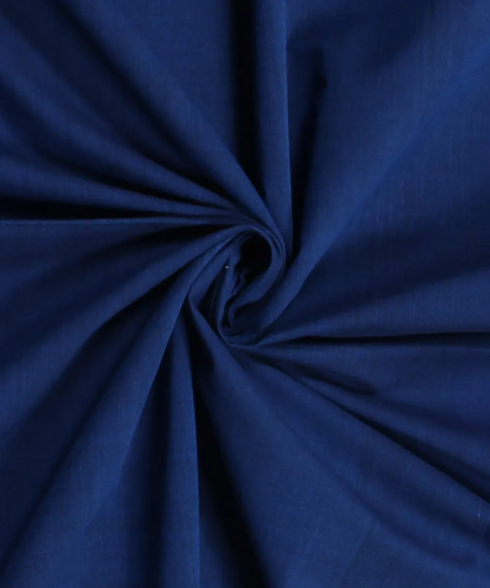 1m Dark Blue Mangalagiri Handloom Cotton Fabric