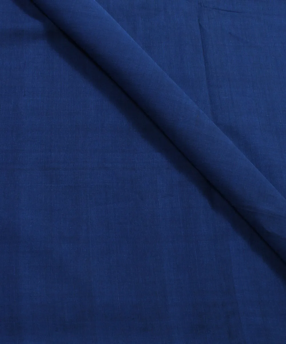 1m Dark Blue Mangalagiri Handloom Cotton Fabric