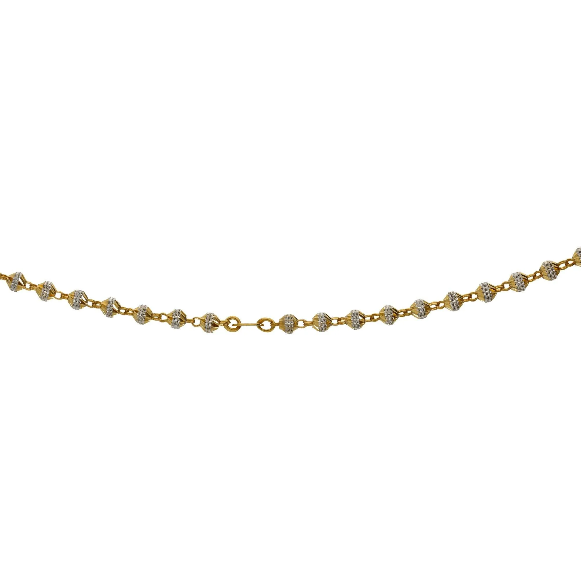 22K Yellow & White Gold Olivia Chain