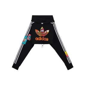 Adidas x Jeremy Scott Womens Crop Hoodie 'Black'