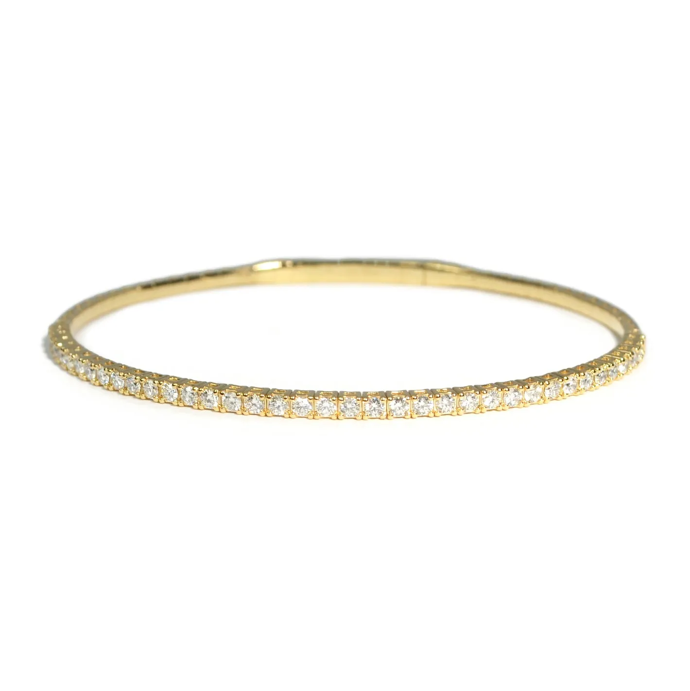 AFJ Diamond Collection  - Flexible Bracelet with Diamonds, Yellow Gold