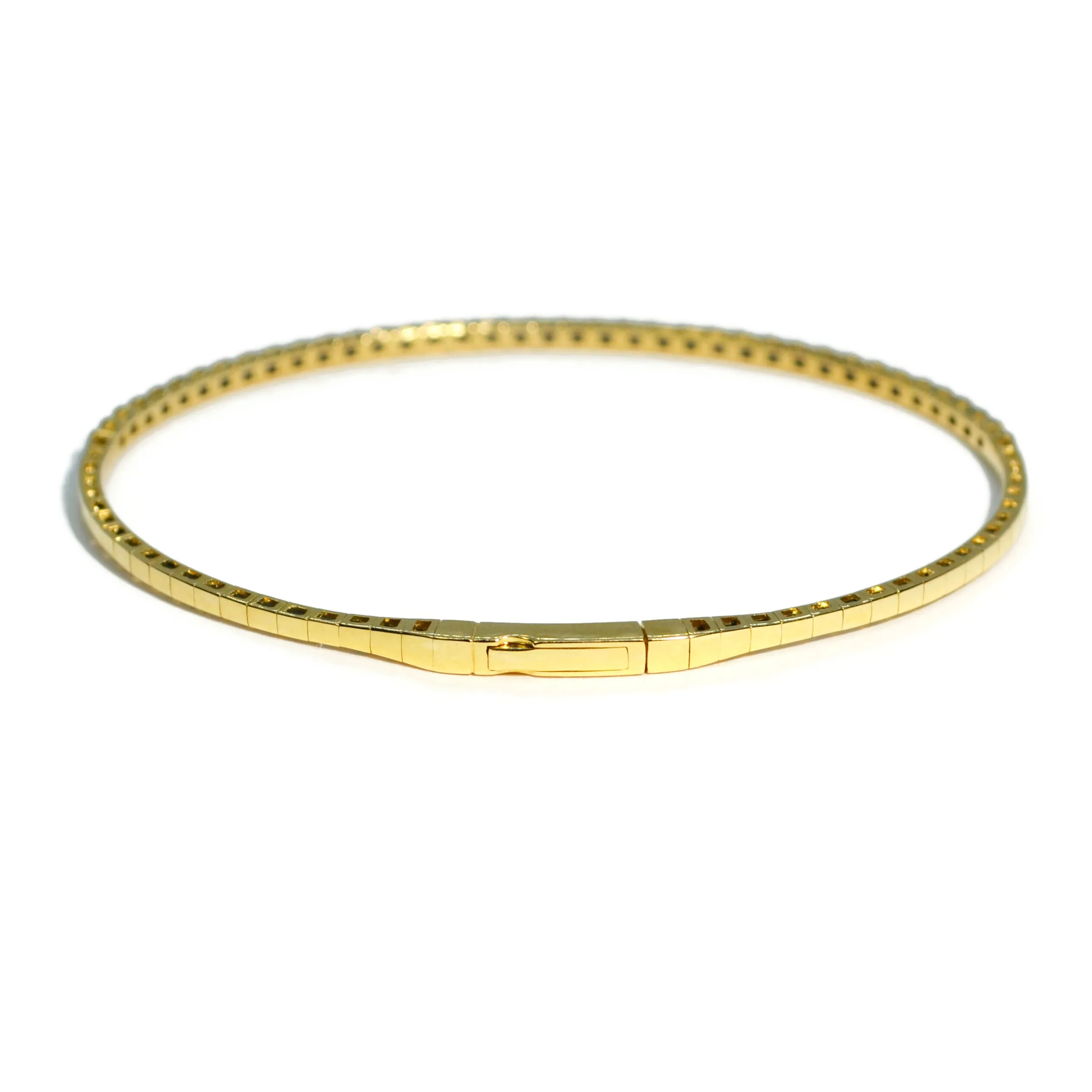 AFJ Diamond Collection  - Flexible Bracelet with Diamonds, Yellow Gold