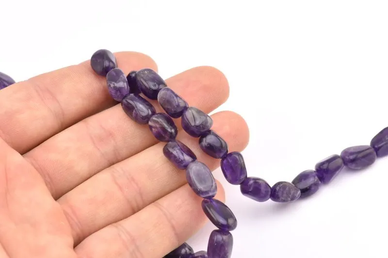 Amethyst 11x6mm Gemstone Beads Full Strand 15.5 Inches T095