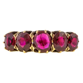 Antique Ruby Five Stone Ring