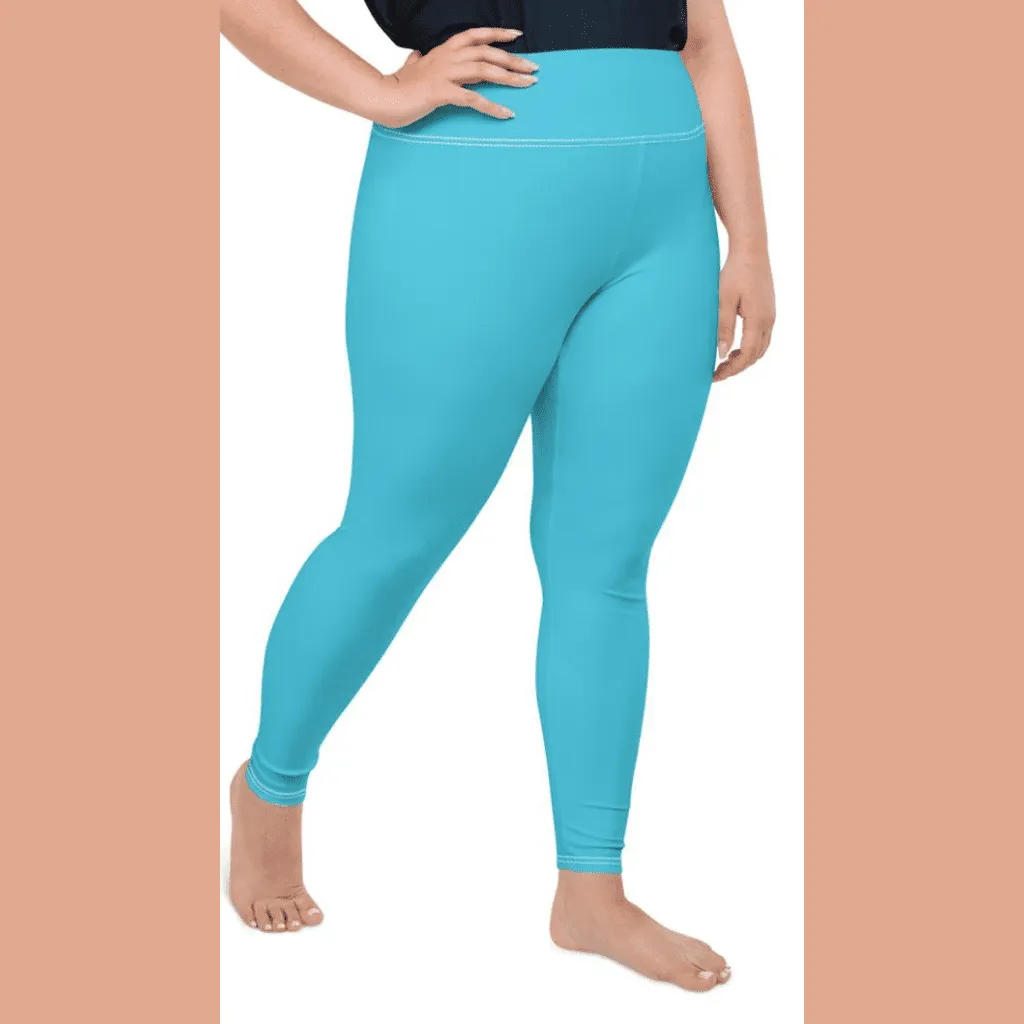 Aqua Turquoise Plus Size Leggings