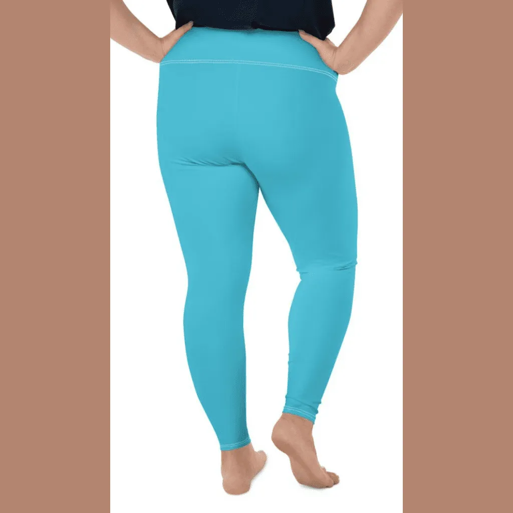 Aqua Turquoise Plus Size Leggings