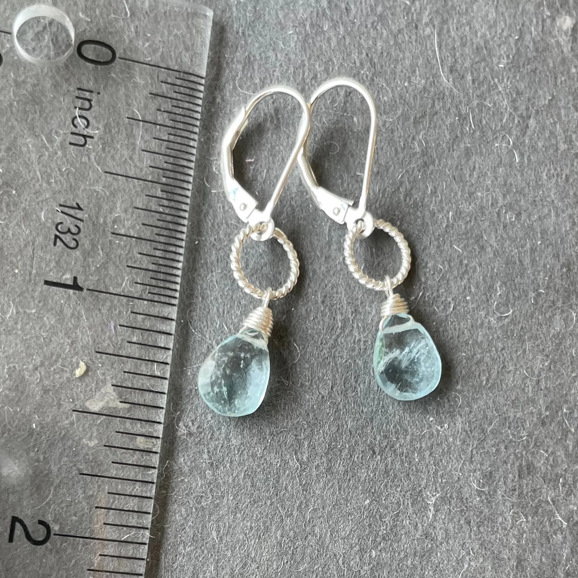 Aquamarine Hooplette earrings