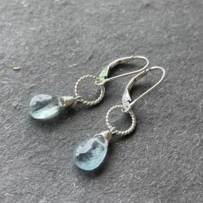 Aquamarine Hooplette earrings