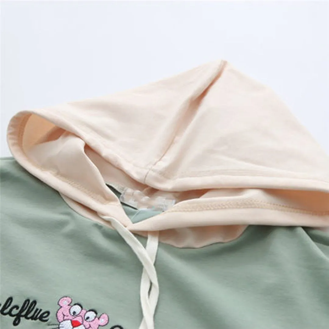 Babakud Loose Embroidery Casual Women Hoodie