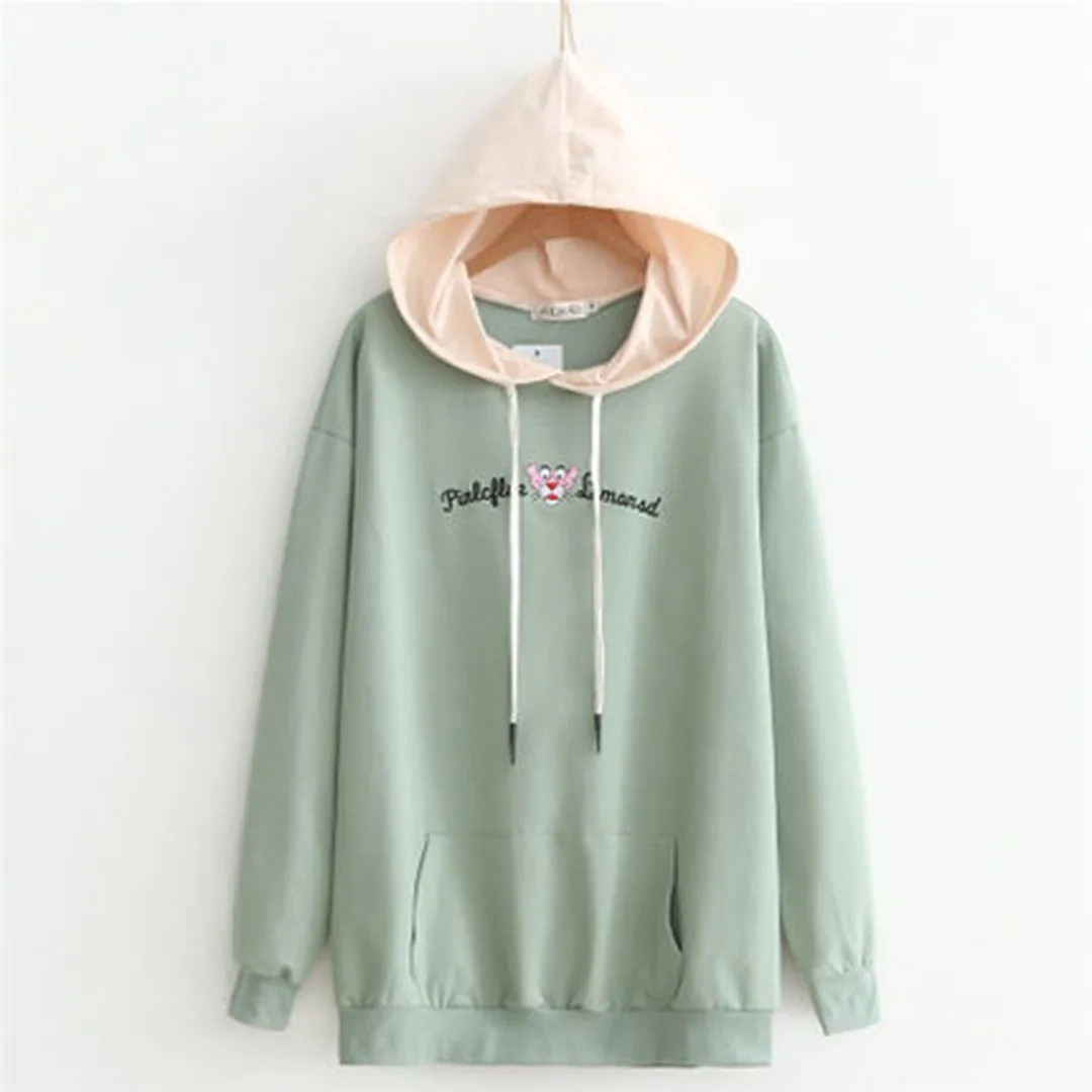 Babakud Loose Embroidery Casual Women Hoodie