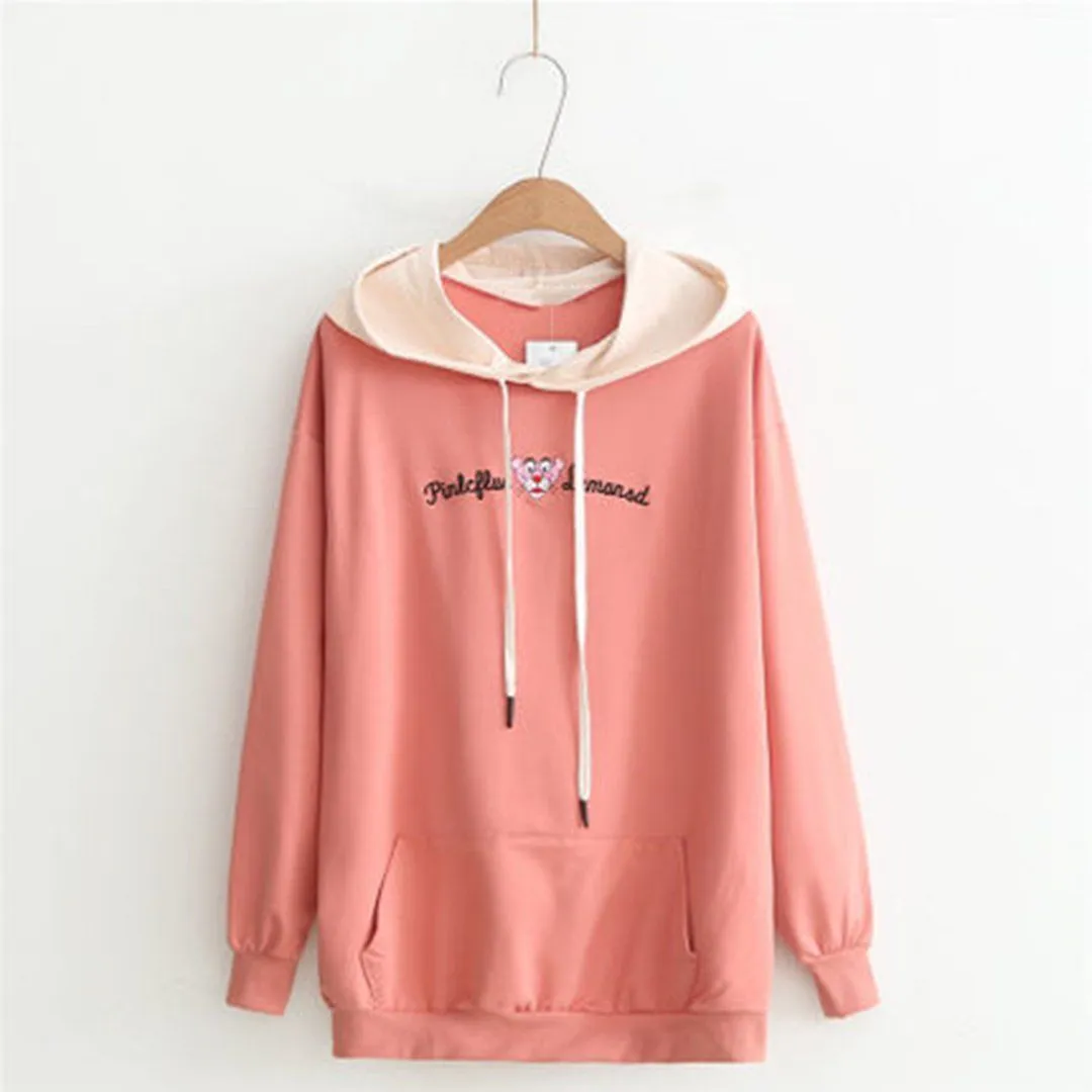 Babakud Loose Embroidery Casual Women Hoodie