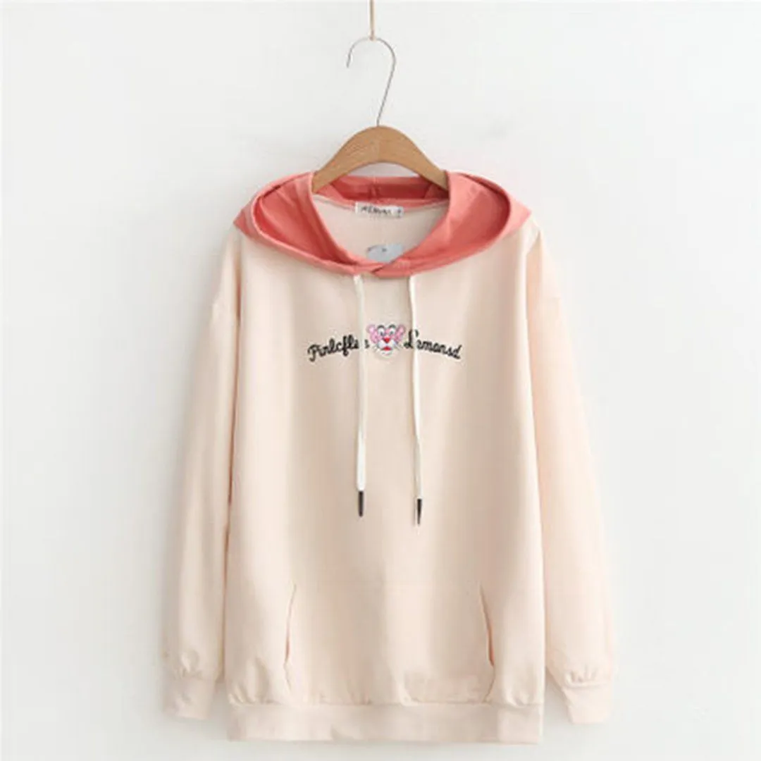 Babakud Loose Embroidery Casual Women Hoodie