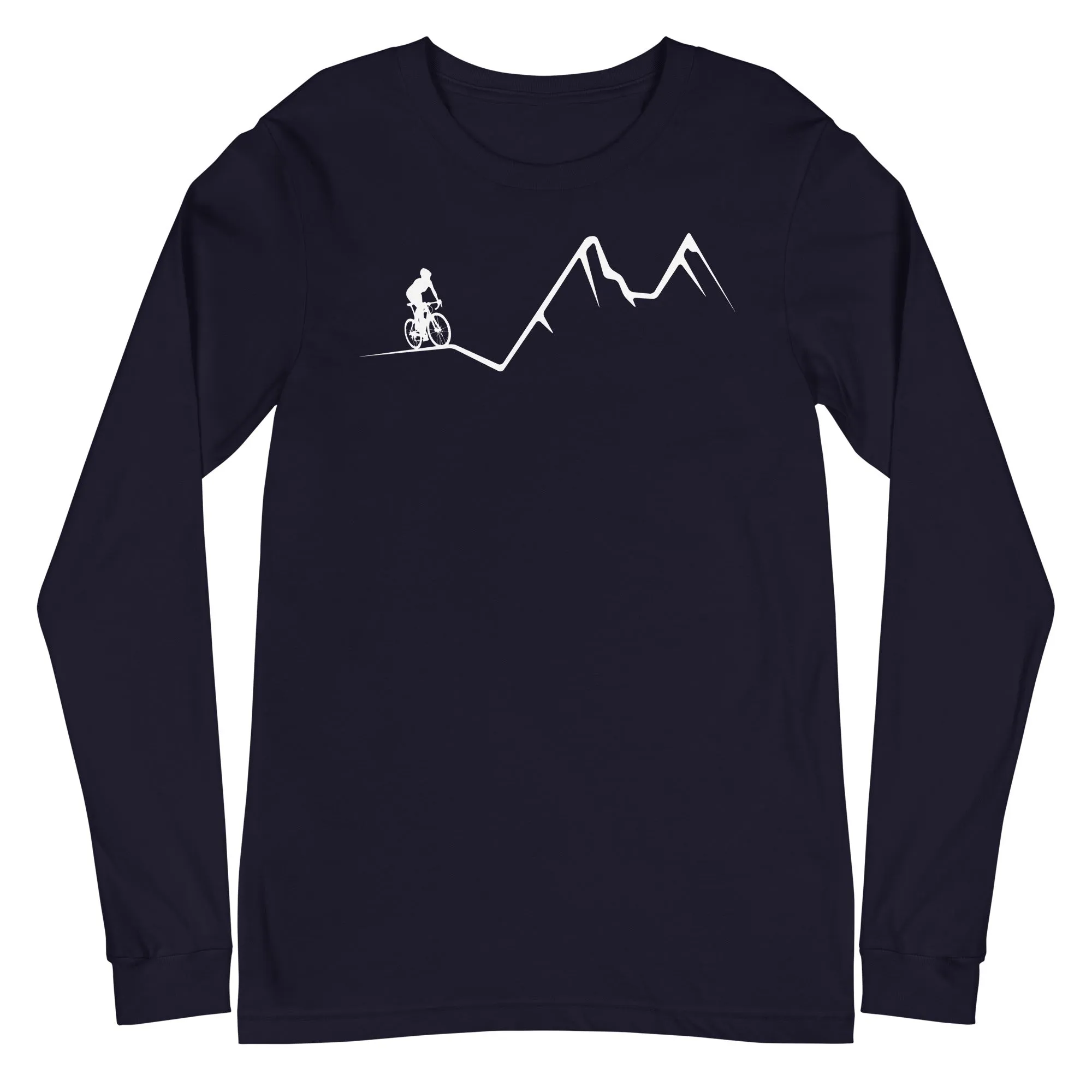 Berge - Radfahren - (F) (12) - Unisex Long Sleeve Tee | Bella   Canvas 3501