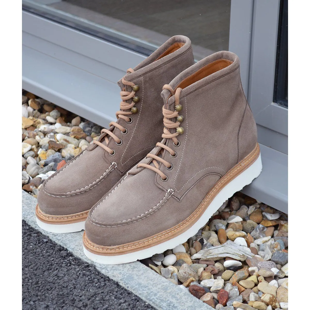 Berwick 1707 Apron Boot(538) - Grey / Tan Repello Suede