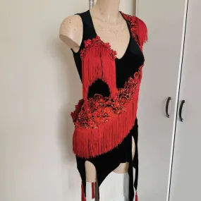 Black & Red Latin Dress