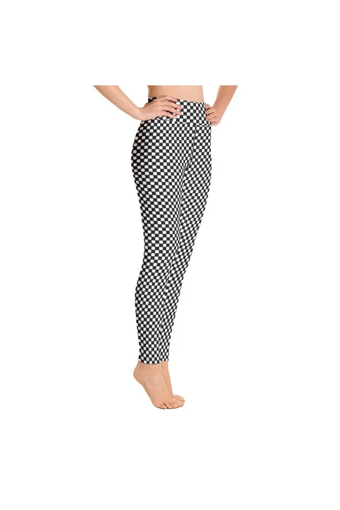 Black & White Circles Yoga Leggings