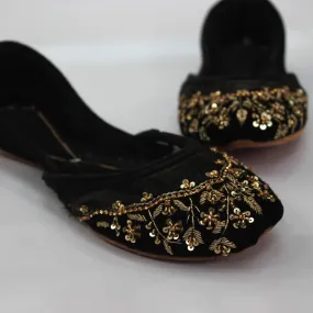 Black Fancy Khussa for women