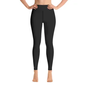 Black "I Am Happier Outside" Leggings