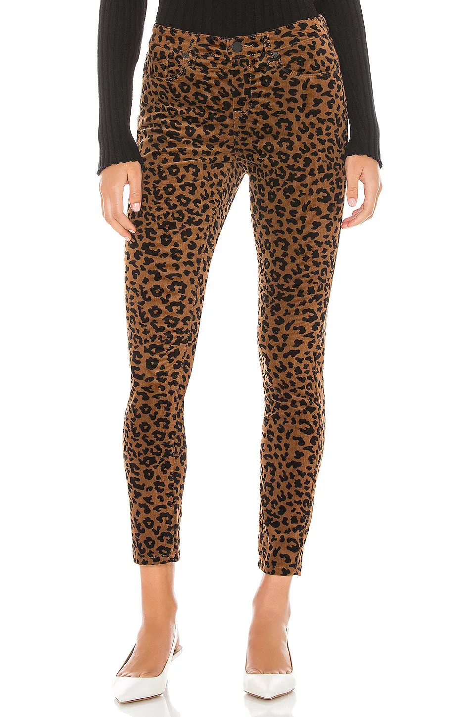 Blank NYC The Reade Corduroy Leopard Crop Skinny Pant