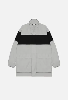 Block Paneled Parka / Grey x Black