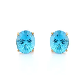 Blue Topaz Dainty Studs