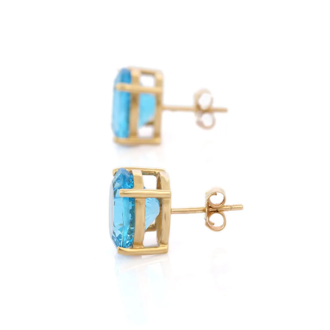 Blue Topaz Dainty Studs