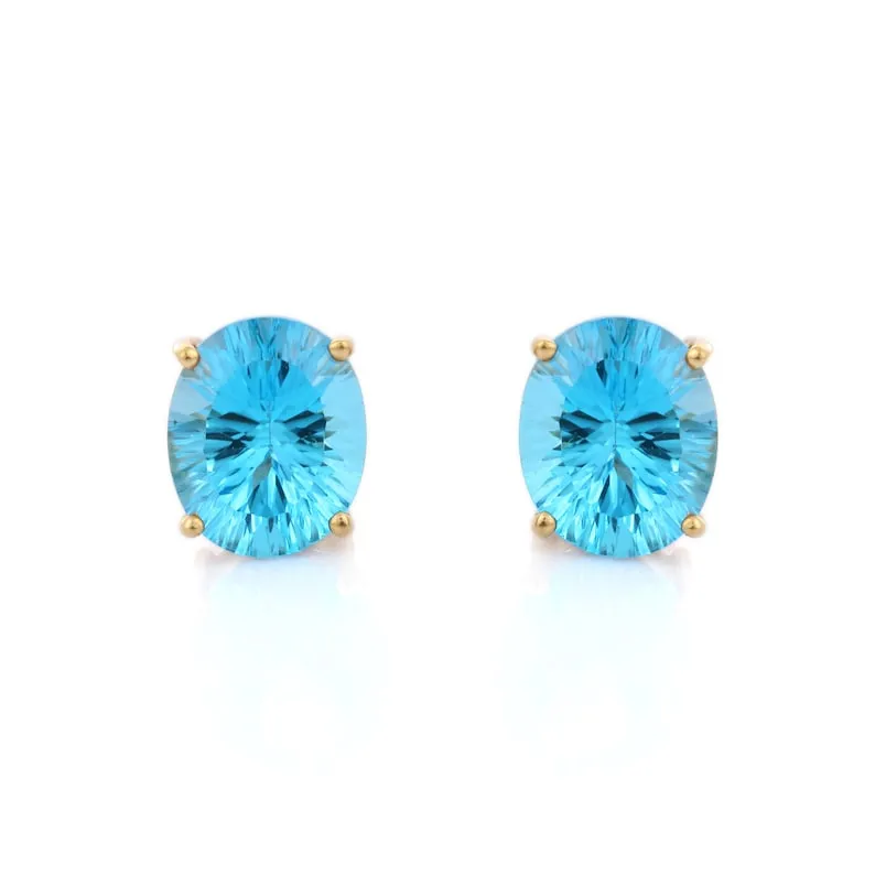 Blue Topaz Dainty Studs