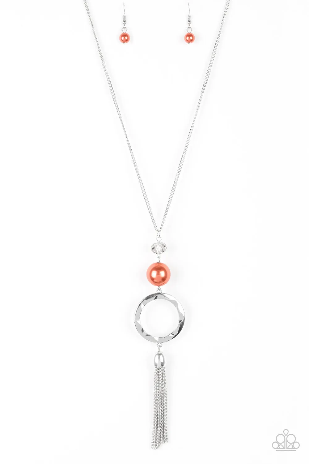 Bold Balancing Act Orange Necklace Set