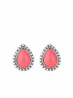 Boldly Beaded Pink Earrings