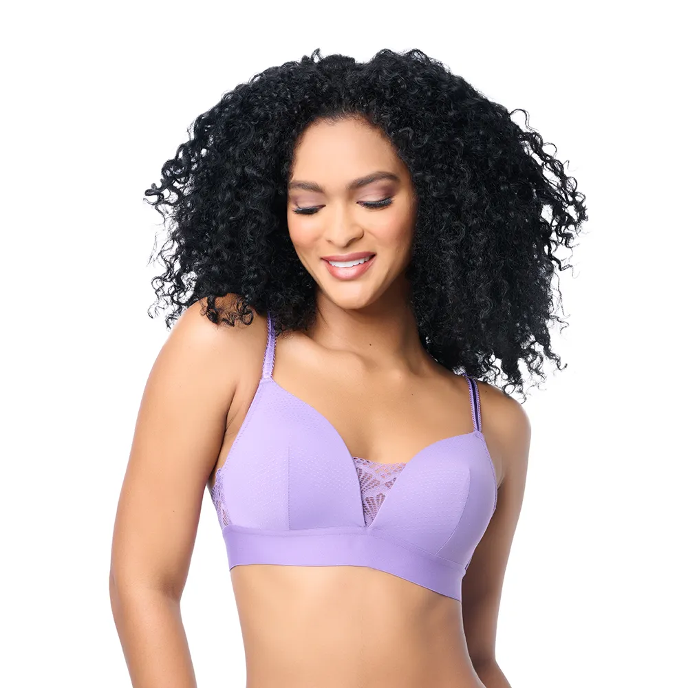 Brasier coordinable sin varilla y detalles de encaje  morado 24579 Lady Carnival