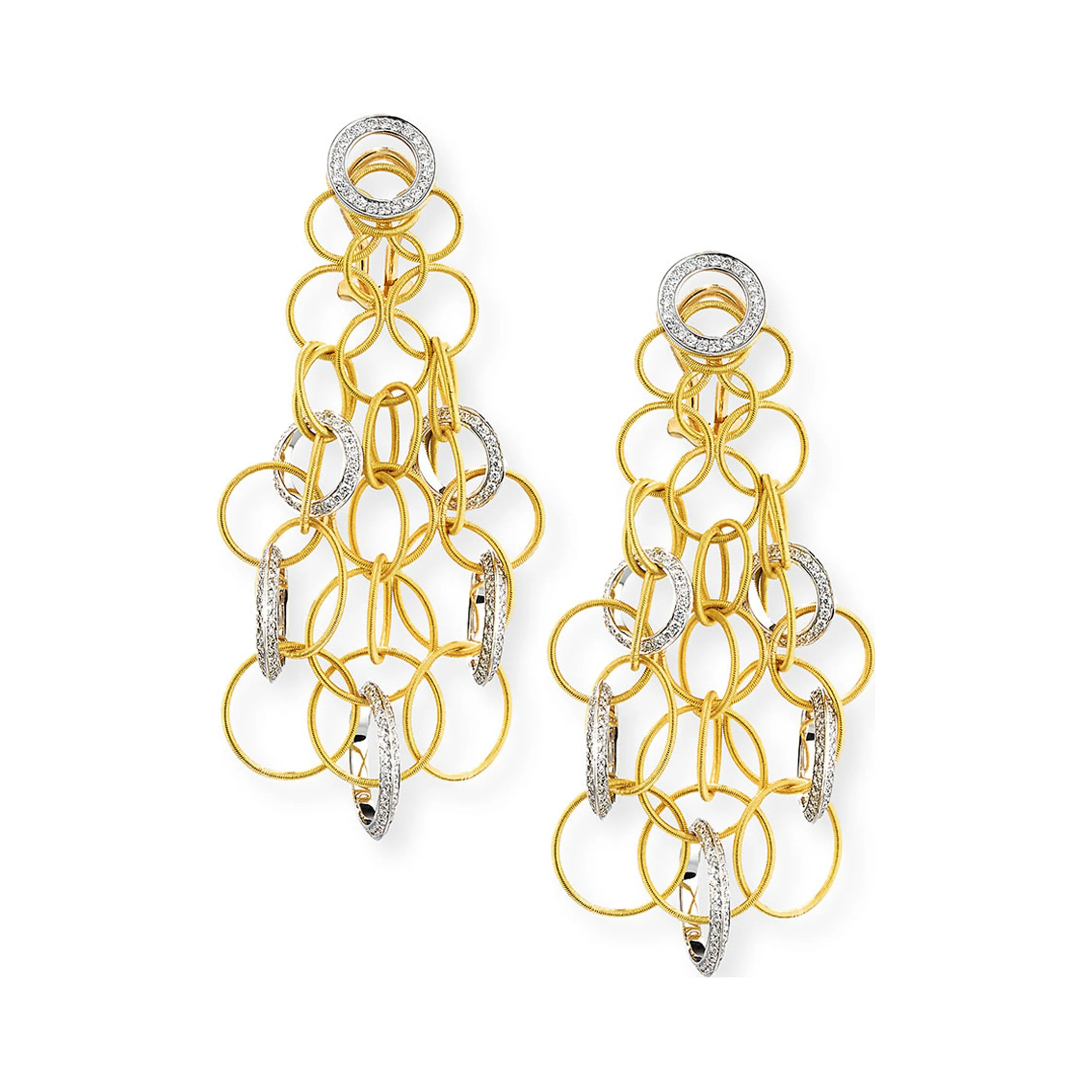 Buccellati - Hawaii - Drop Earrings, 18K Yellow Gold and Diamonds