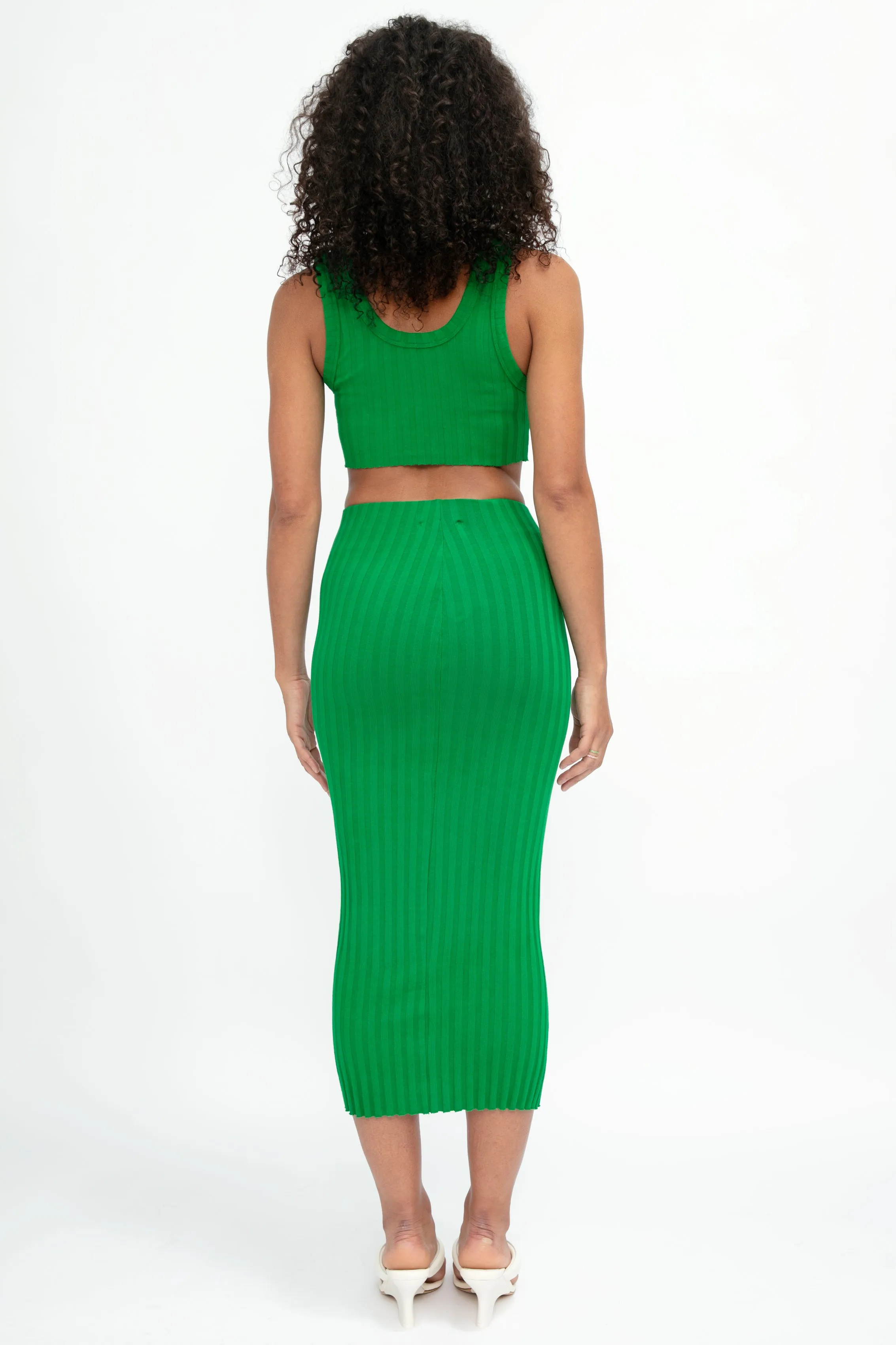 Capri Midi Skirt in Kelly Green