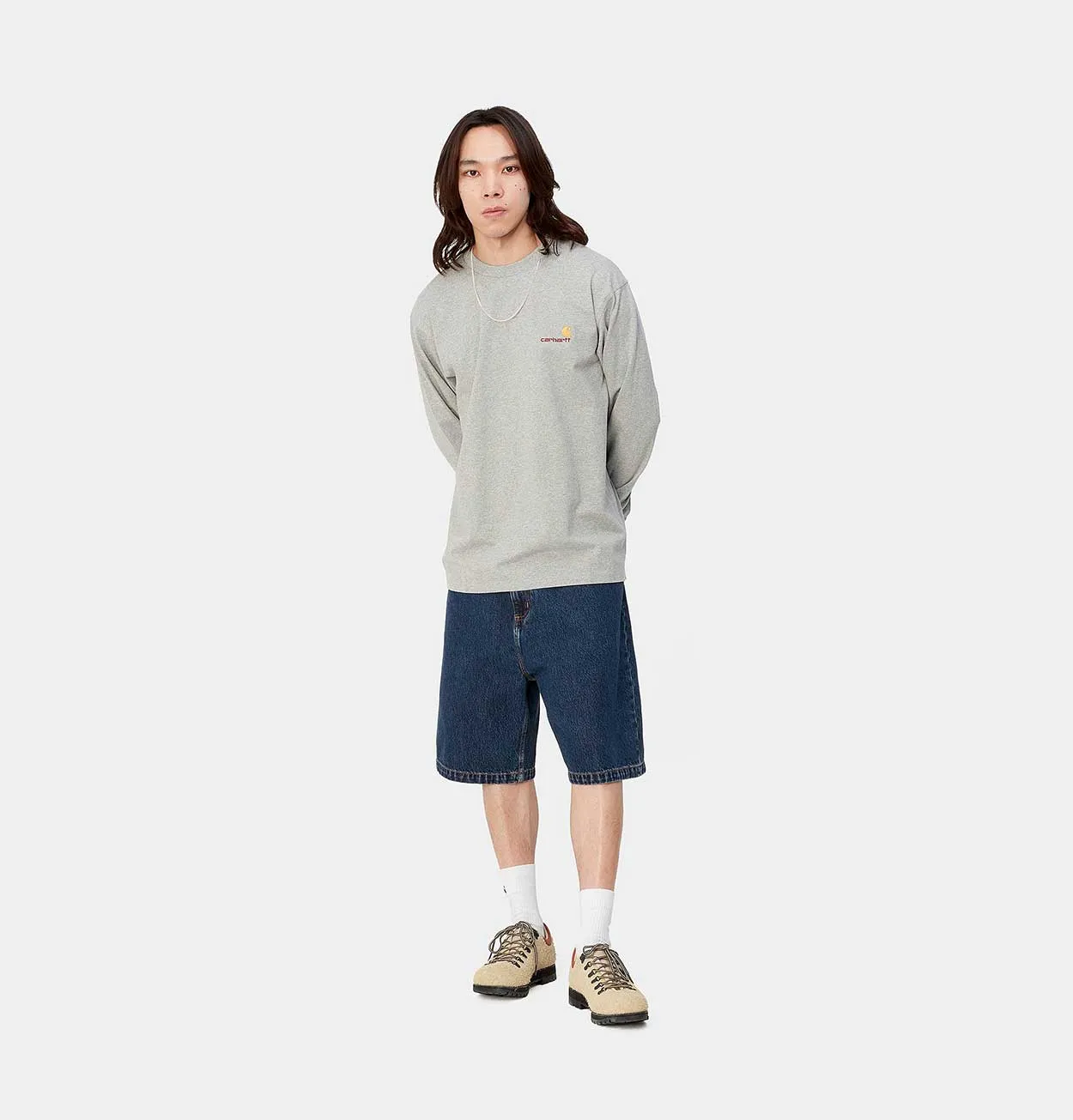 Carhartt WIP Brandon Short in Blue Stone Washed