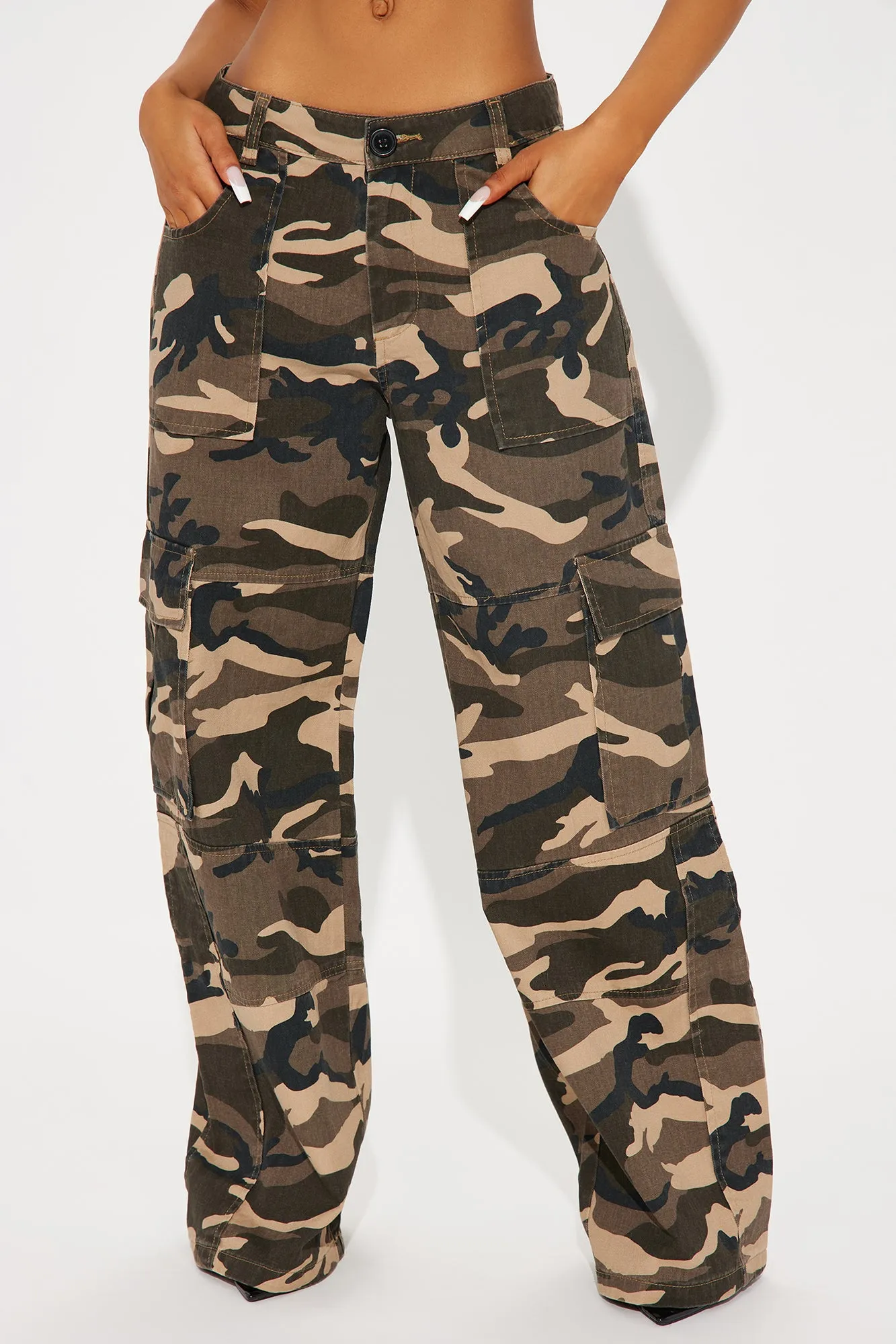 Caught Up With You Camo Cargo Pant - Olive/combo