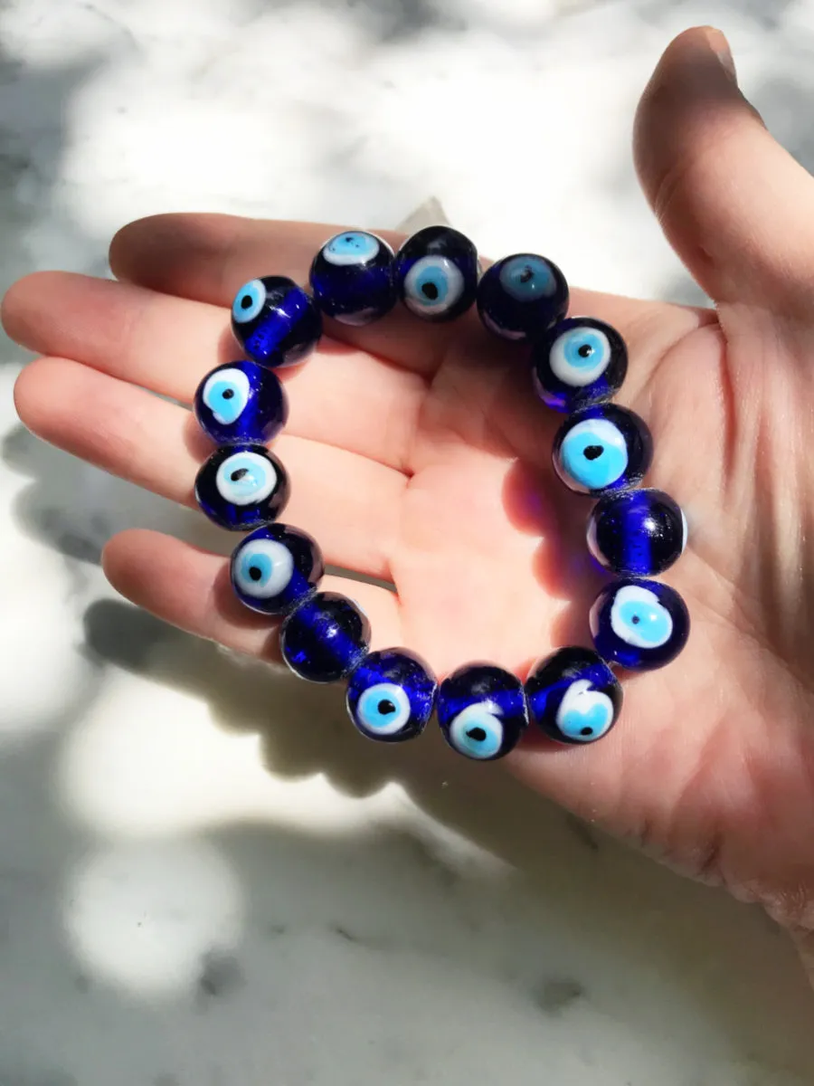 Chunky Glass Eye Bracelet