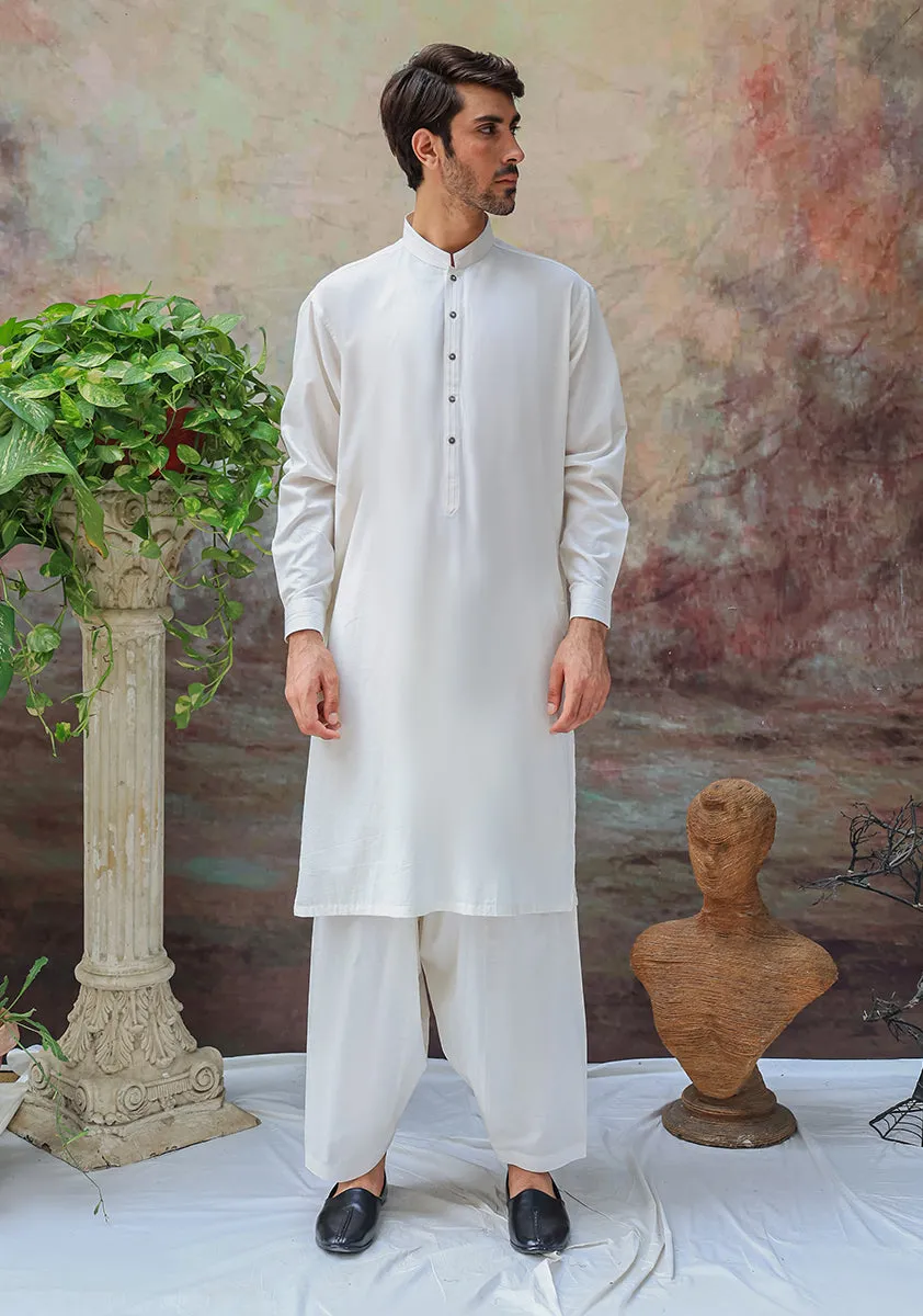 Classic Cotton Pristine Classic Fit Plain Suit