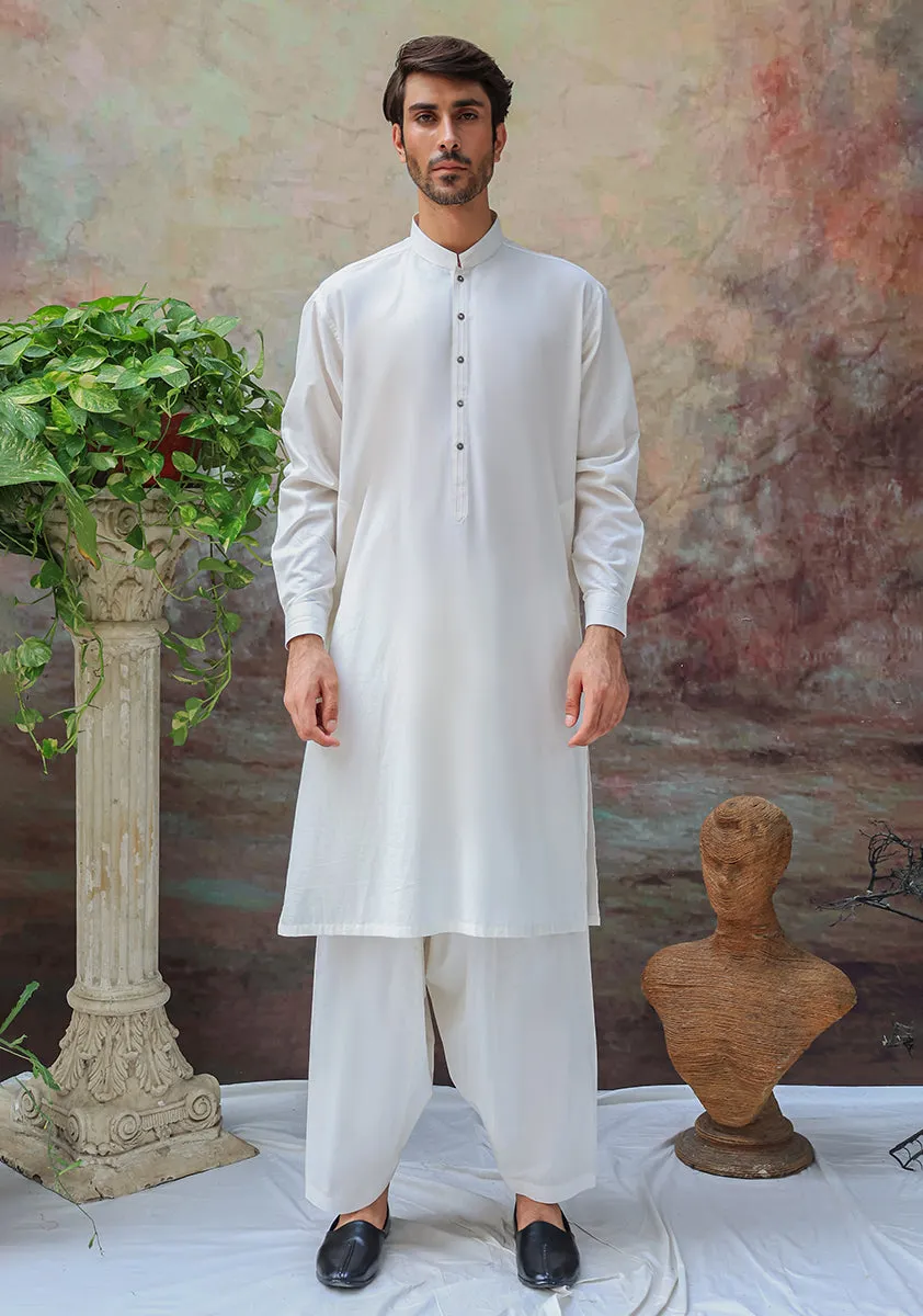 Classic Cotton Pristine Classic Fit Plain Suit