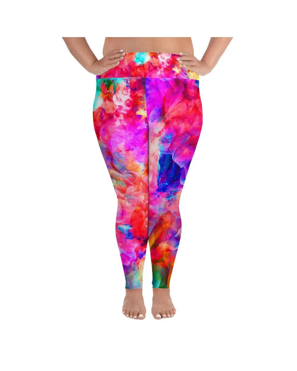 Color Splash Explosion Plus Size Leggings