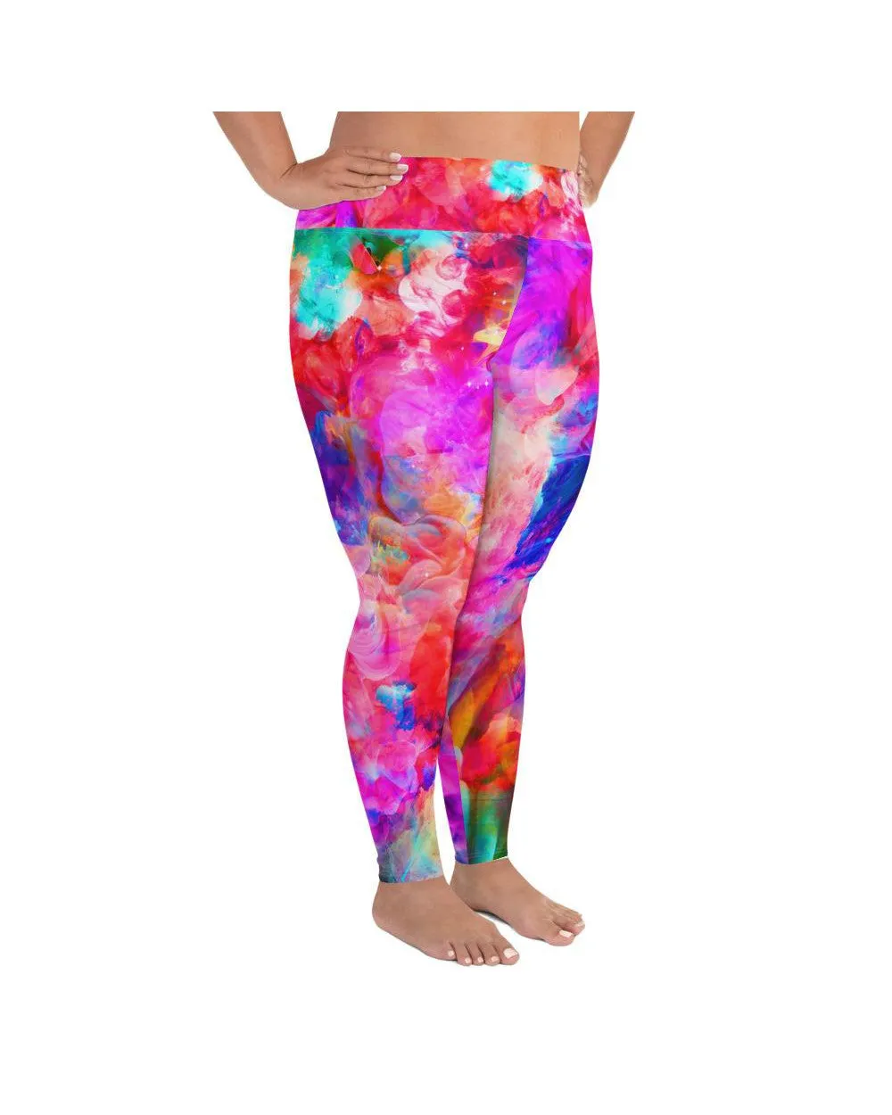 Color Splash Explosion Plus Size Leggings