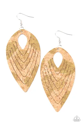 Cork Cabana Green-Earring