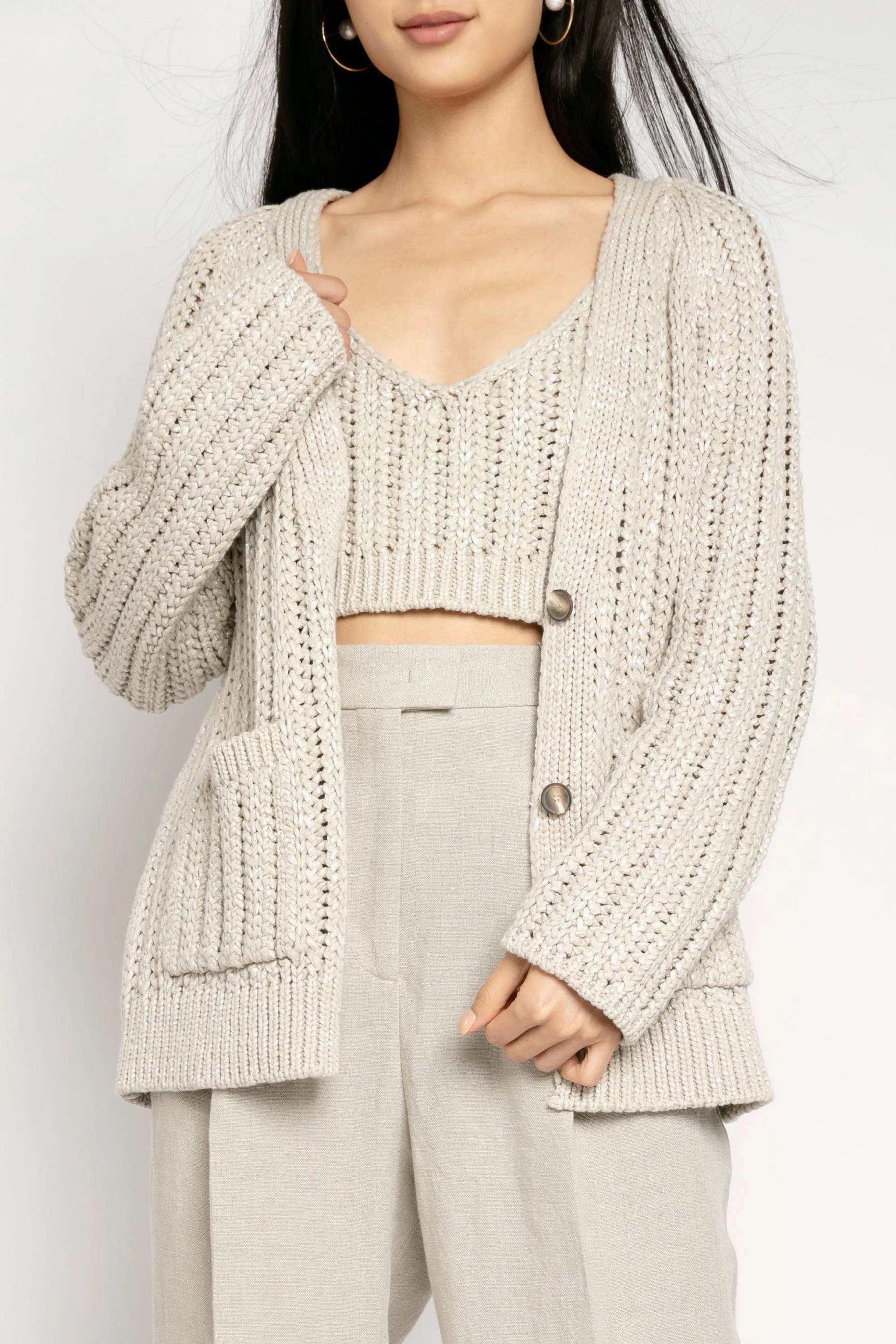 Cotton Cardigan in Bamboo