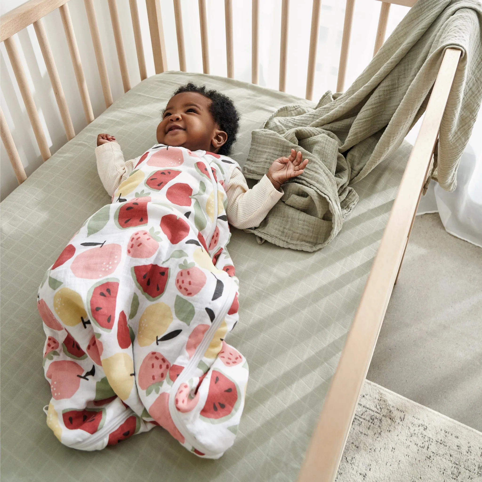 Cotton muslin sleep sack - Fruits  (0.7 tog)