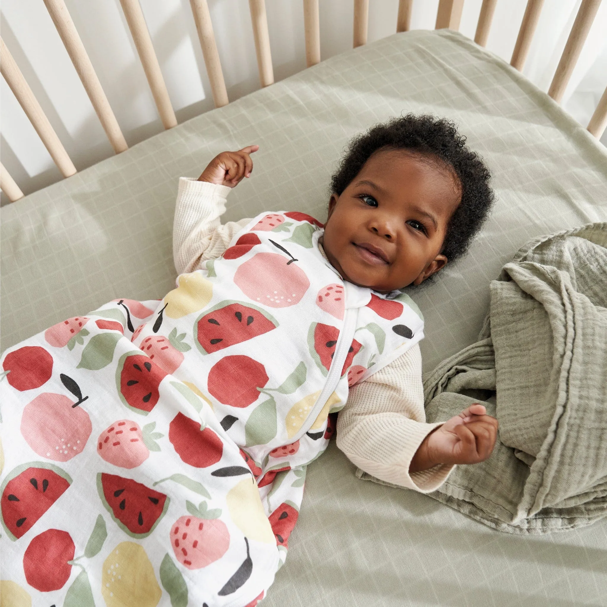 Cotton muslin sleep sack - Fruits  (0.7 tog)