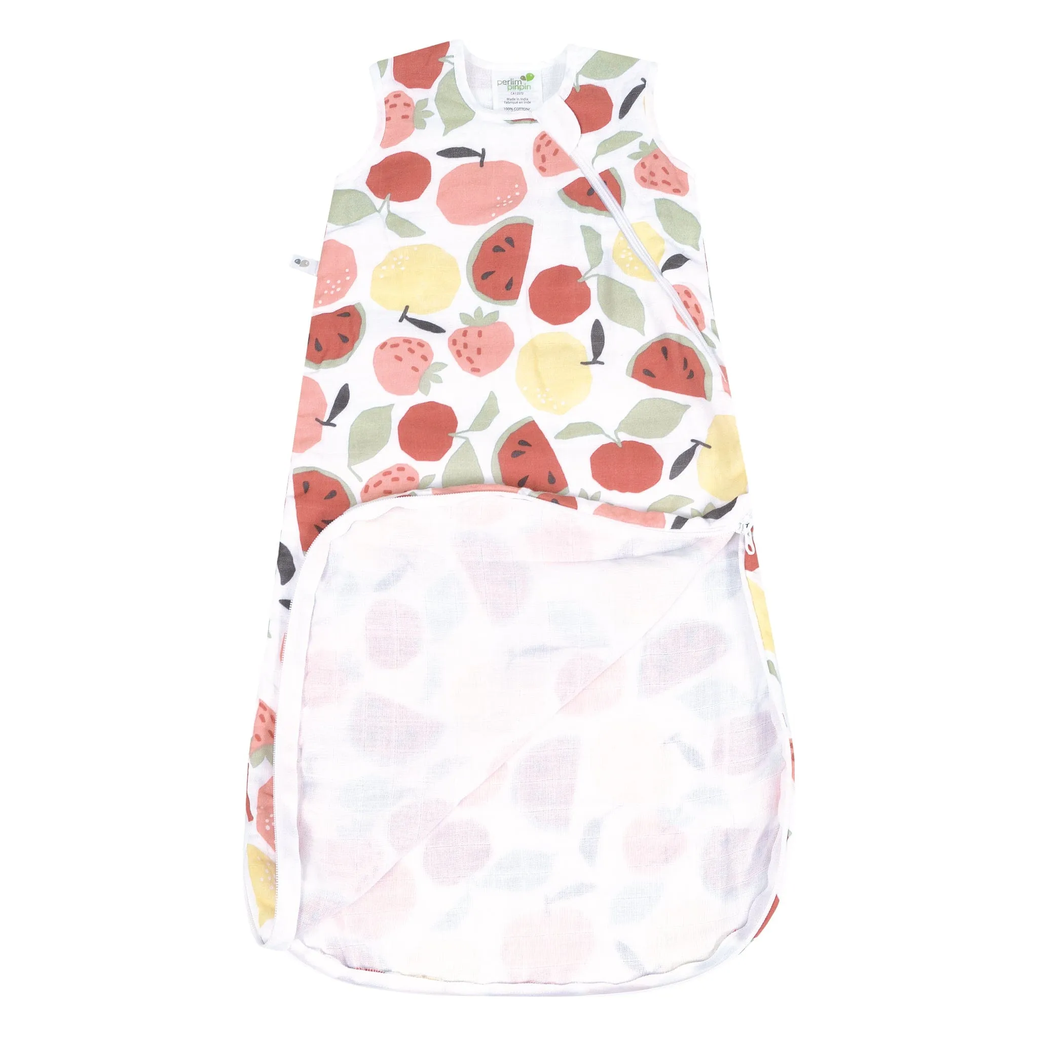 Cotton muslin sleep sack - Fruits  (0.7 tog)