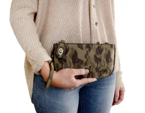 Crossbody Wristlet Clutch- Dark Camo