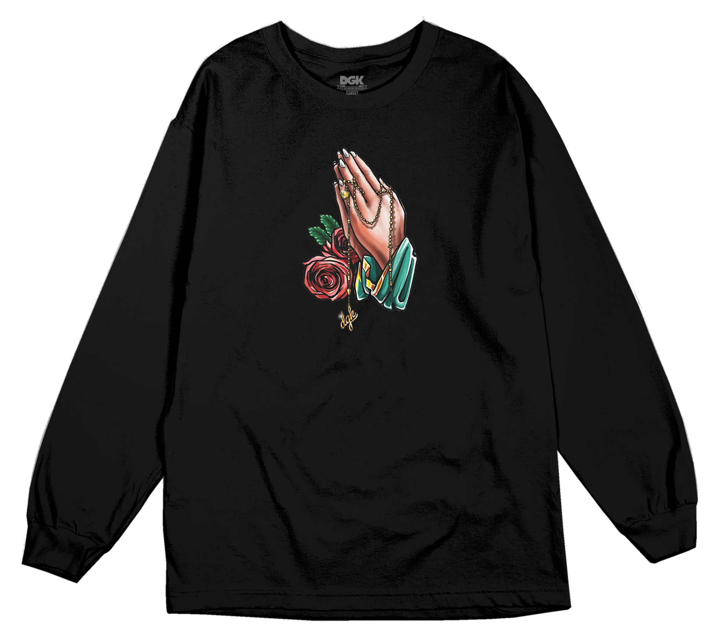 DGK T-SHIRT OUR LADY LS BLACK