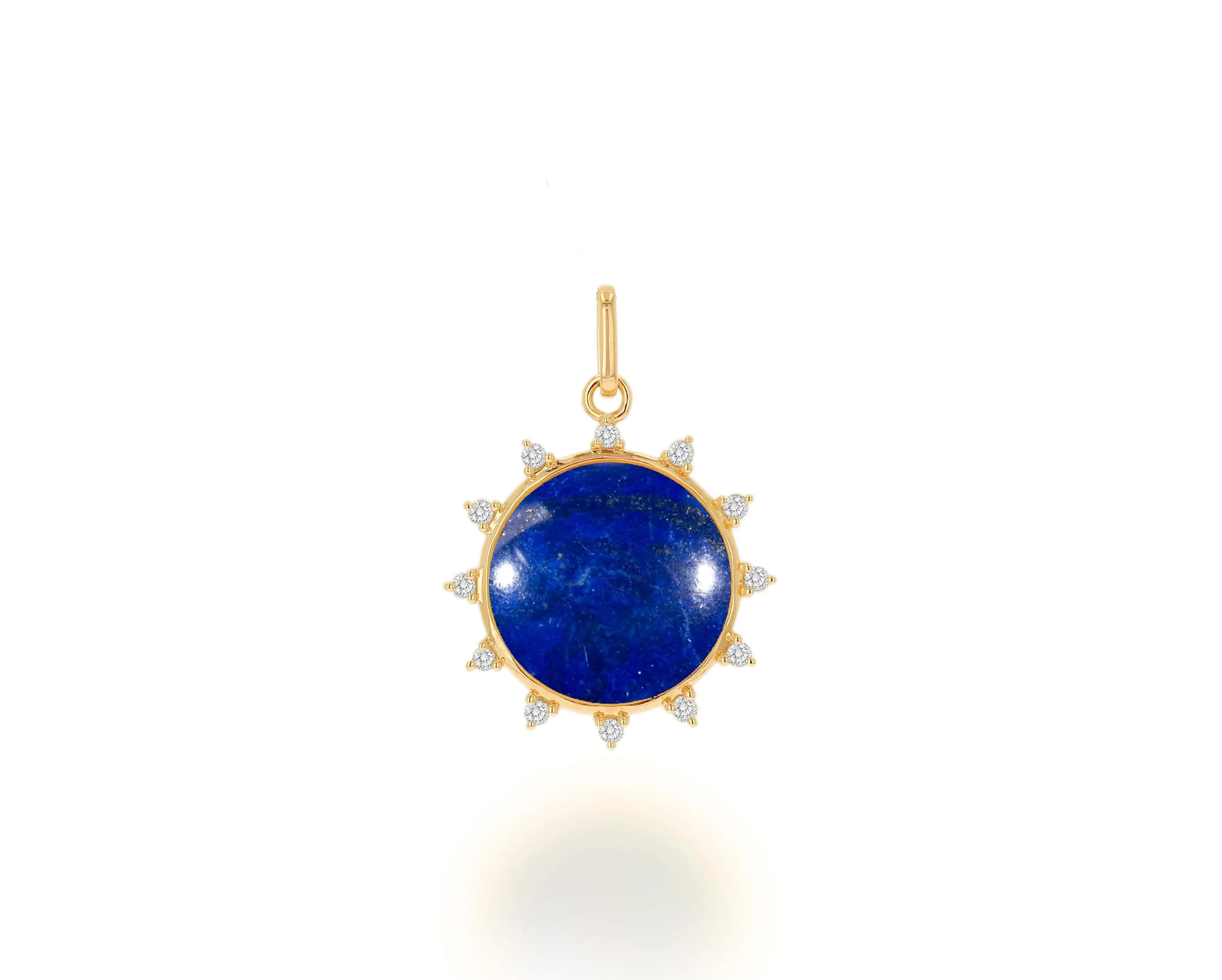 Diamond and Lapis Sun Charm