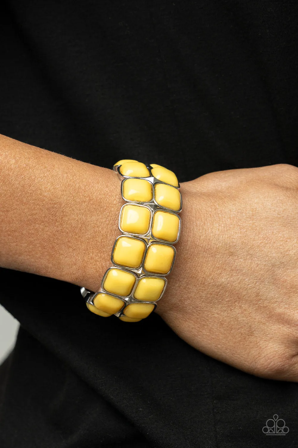 Double The DIVA-ttitude - Yellow Bracelets